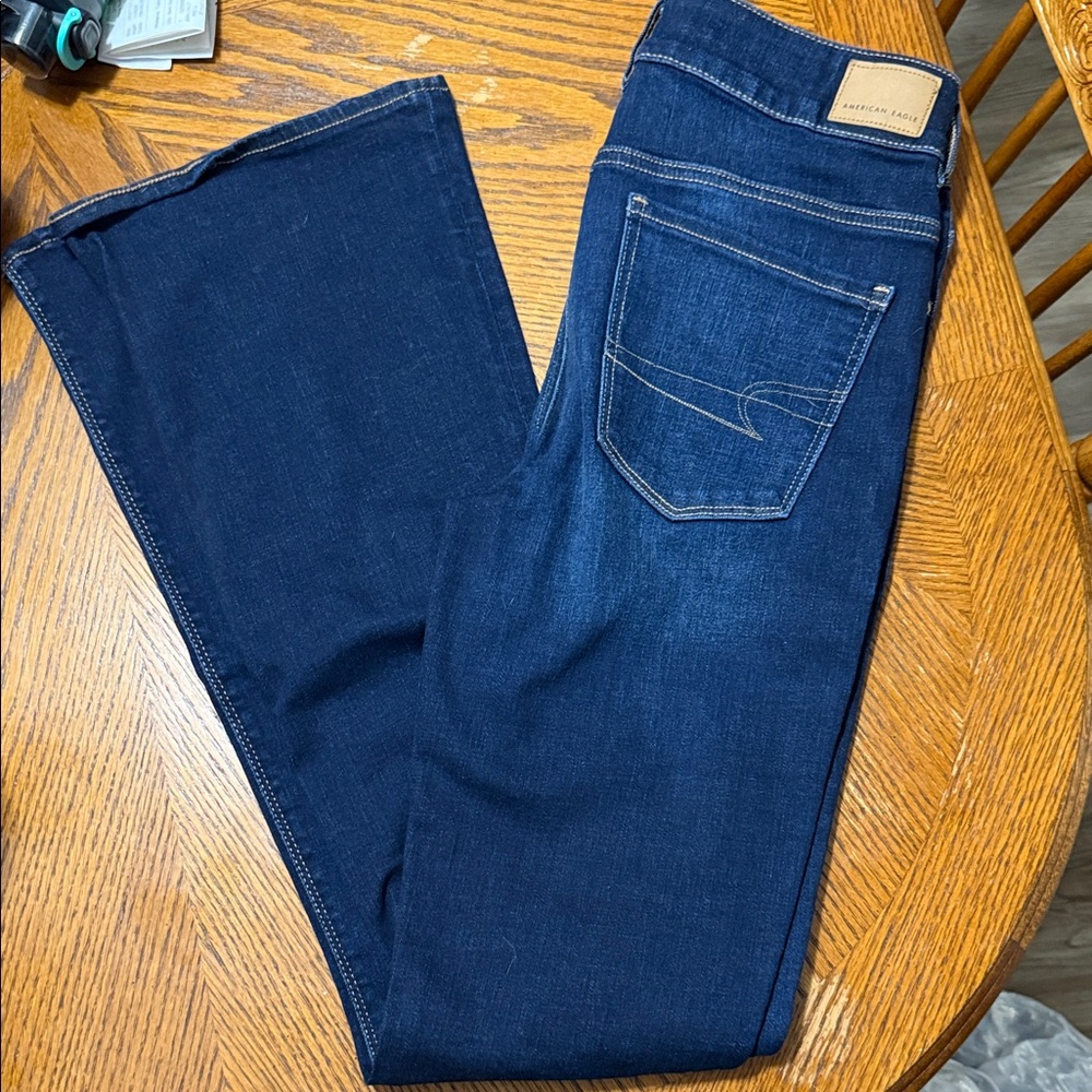 American Eagle Women's Deep Indigo Flare Jeans